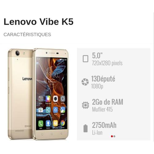 Lenovo Vibe K5 16 Go Dual SIM Or