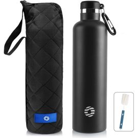 Gourde Isotherme-Bouteille Isotherme-750ml/ 1L-Gourde Inox Bouche Standard-Gourde Sport Étanche-Gourde Enfant