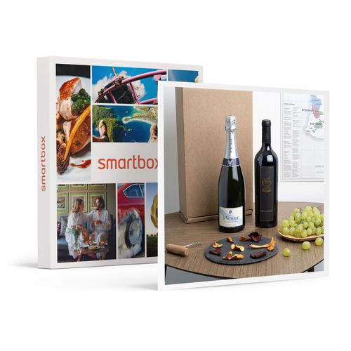 Coffret De 2 Bouteilles : Vin Rouge Et Champagne Livrés À Domicile - Smartbox - Coffret Cadeau Gastronomie