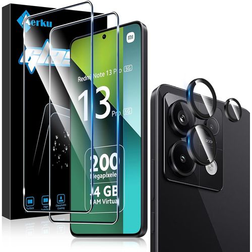 Verre Trempé Pour Xiaomi Redmi Note 13 Pro 5g Avec Caméra Arrière Protecteur [2+1 Pièces], Protection Objectif Caméra Individuel Pour Tout Coque¿Dureté 9h Hd Glass Film De Protection D¿Écran