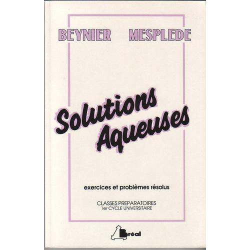 Solutions Aqueuses Exercices