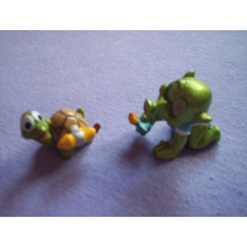 Kinder (Monobloc) - Série : Les Astro Comic - Toufeu Touflam : L'extra-Terrestre + Sa Tortue Avec Fusée / Pétard Couleur Jaune