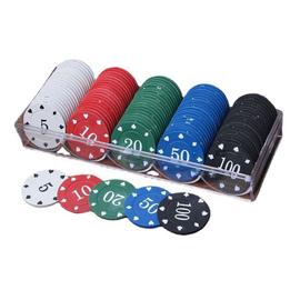 Jetons de poker en plastique, casino, marqueurs de bingo, jeton amusant,  famille, club, jeux de société, jouet, cadeau créatif, 9 couleurs, 25mm,  lot de 100 pièces