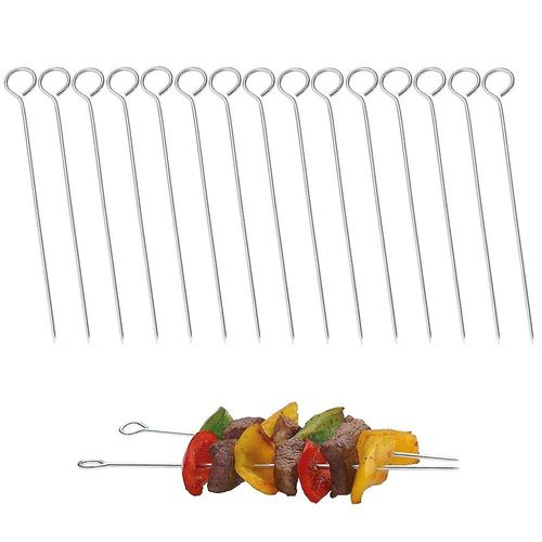 Lacers De Dinde En Acier Inoxydable 100% De Qualité Alimentaire 304 De 6 Pouces, Aiguilles À Viande, Brochettes En Métal, 16 Pièces