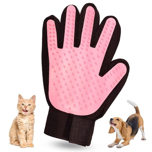 Une Paire De Gants De Brosse Pour Animaux De Compagnie, Gant Pour Enlever Les Poils D'animaux, Brosse De Démêlage, Brosse À Gants Pour Massage Doux, Rose