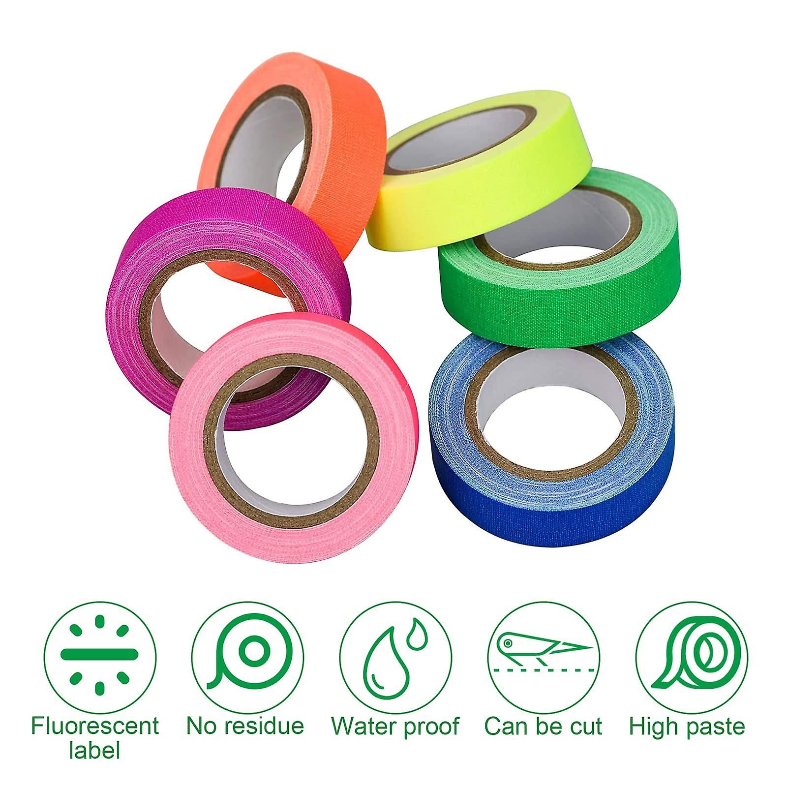 6 Rouleaux De Ruban Adhsif Non, 6 Couleurs, Ensemble De Ru... - 3