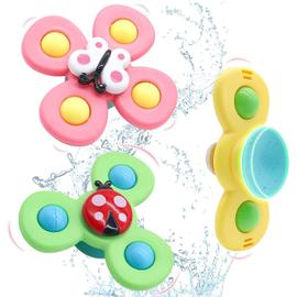 PCS bébé bain Spinner jouet avec ventouse rotative toupie jouet Animal Spin  Sucker bébé bain jouets à manger chaises jouets moulin à vent
