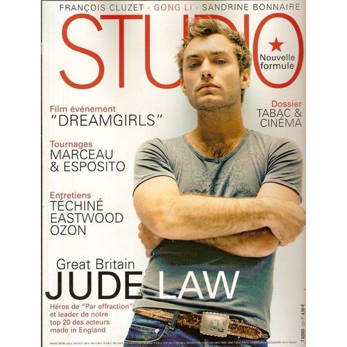 Studio N°232 Mars 2007 En Couverture Jude Law, Marceau, Cluzet, Eastwood...