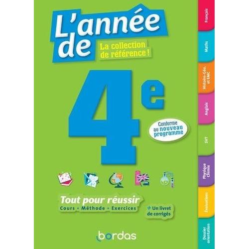 L'année De 4e - Avec Livret De Corrigés