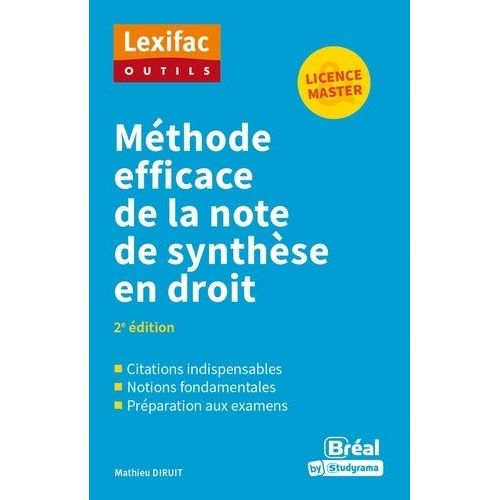 Méthode Efficace De La Note De Synthèse En Droit