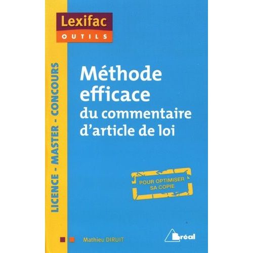 Méthode Efficace Du Commentaire D'article De Loi