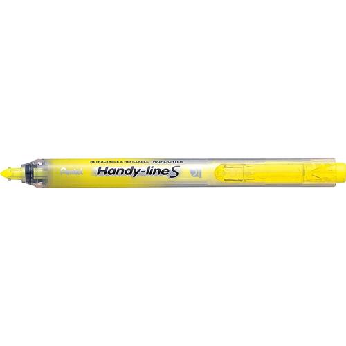 Pentel Surligneur Handy-Line S Rétractable/Rechargeable Jaune