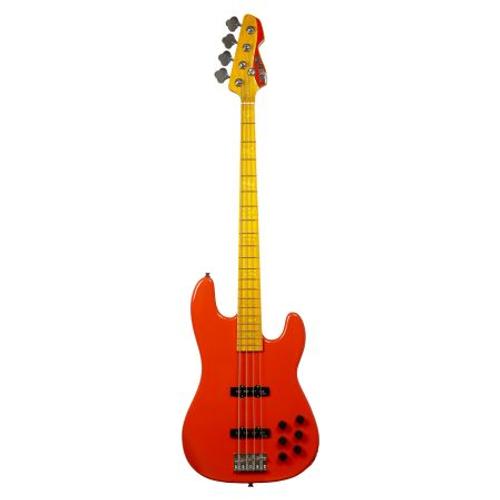 Markbass - Mb Gv 4 Gloxy Fiesta Red - Basse Active 4 Cordes Manche Érable Rouge