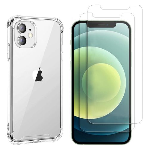 Coque Antichoc Pour Iphone 12 Et 2 Verres Trempé Film Protection Ecran Phonillico®