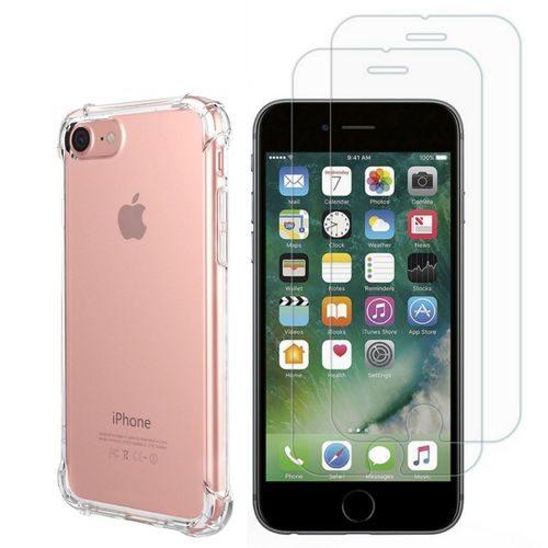 Coque Antichoc Pour Iphone 8 / Iphone 7 Et 2 Verres Trempé Film Protection Ecran Phonillico®