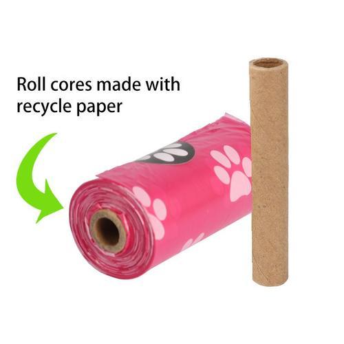 20 Rouleaux De Sacs À Déjections Biodégradables Dog Paws Epi - Rose - Avec Distributeur, Sacs À Déjections Imperméables Pour Chiens, Sacs De Ramassage De Crottes, Sacs À Déjections Pour Chiens, Épais