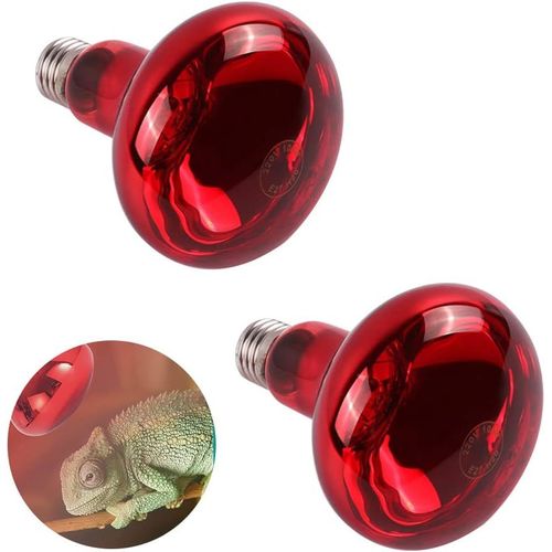 Reptile Infrarouge Lampe, 2 Pièces Chauffage De Nuit Ampoule, 150w Ampoules Chauffantes Infrarouges, E27 Ampoule Chauffante Rouge Pour Animaux De Compagnie Pour Reptile Et Tortue Lézard