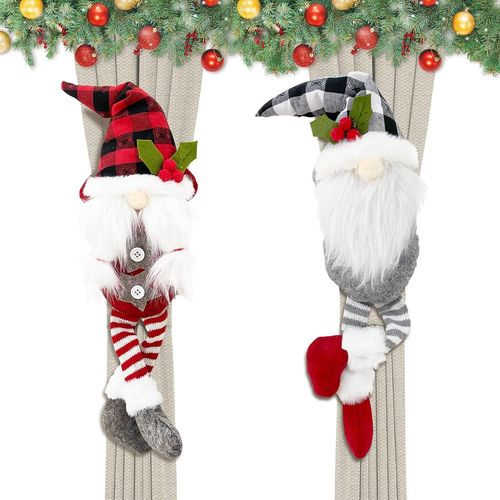 1 Paire D'embrasses De Rideaux Noël, Décorations De Fenêtre De Noël