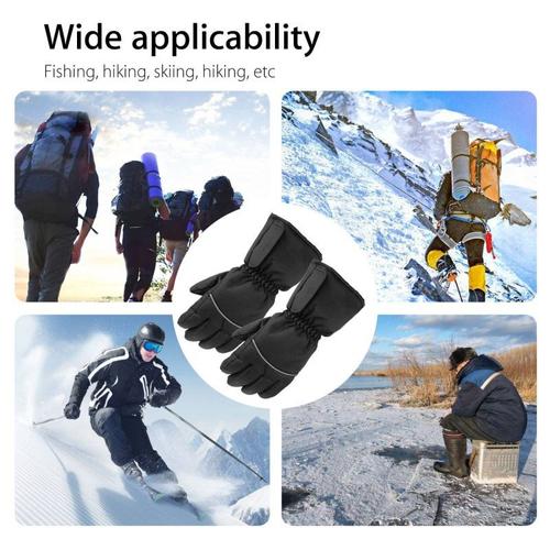 Style 1 gants chauffants pour hommes et femmes pour l'équitation en plein air hiver résistant au froid et chaud gants chauffants électriques avec interrupteur à trois vitesses Boîte de batterie ne con