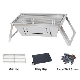 Barbecue de Camping Portable 3, r&eacute;chaud &agrave; charbon de bois