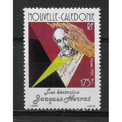 Nouvelle-Caledonie 1994 : Ecrivain De Nouvelle-Calédonie : Jacques Nerval : Portrait : Timbre À 175 F. Multicolore Neuf **