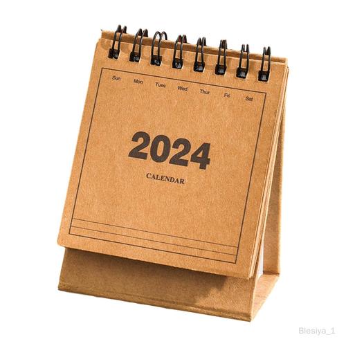 Petit calendrier de bureau, calendrier de bureau 2024 à double fil pour une organisation parfaite de la maison, planificateur quotidien, bureau Peau de vache