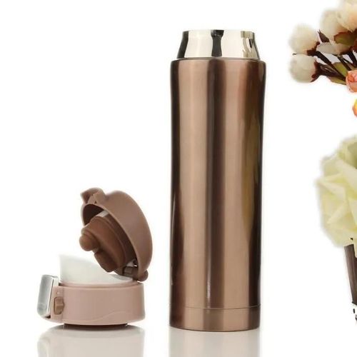 TEMPSA 500ml Thermos de the, Mug isotherme d\'acier inoxydable, tasse cafe, bouteille d\'eau 12 heures Or 500ML