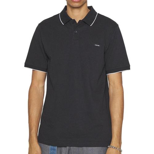 Polo Noir Homme Calvin Klein Jeans Stretch Pique