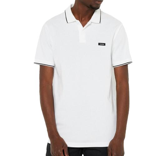 Polo Blanc Homme Calvin Klein Jeans Stretch Pique