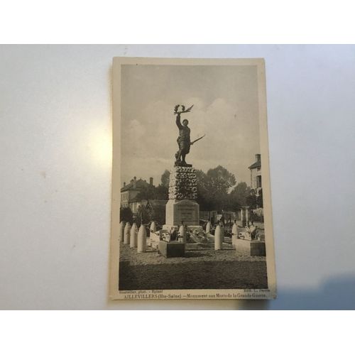 Carte Postale Aillevillers (Haute Saône) Monument Aux Morts