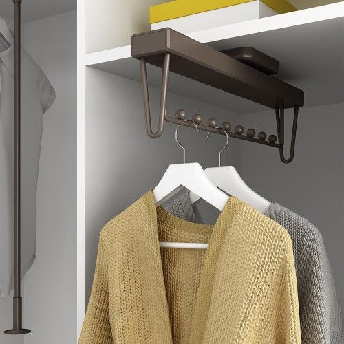 Porte-Vêtements Extractible Pour Armoire Et Dressing - Quartz Emuca
