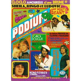Podium 39 1975 Radhia Nino Ferrer/Lenorman/Sardou/Dave/Bruce Lee/Cloclo/Stone Charden/Sheila Ringo Ludovic/Cheryl/Laforet/C Jerome/Dave/Laurent Rossi
