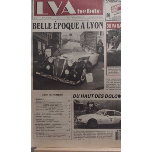 Lva Hebdo Numéro 90/38 25 Octobre 1990 Belle Époque À Lyon Sarlat Dolomites