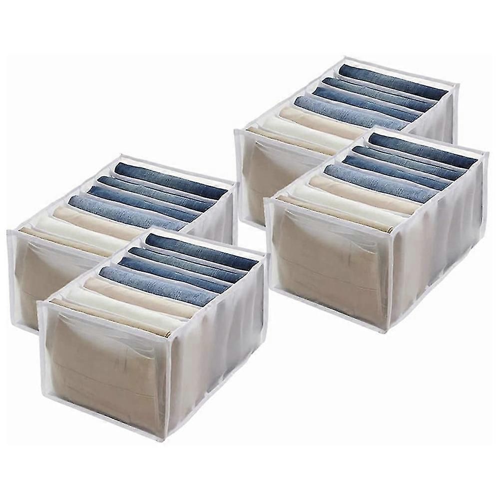 4pcs armoire rangement organisateur,jeans compartiment boîte de ran...