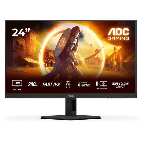 AOC Gaming 24G4HRE - Écran LED - jeux - 24" (23.8" visualisable) - 1920 x 1080 Full HD (1080p) @ 200 Hz - Fast IPS - 300 cd/m² - HDR10 - 0.5 ms - 2xHDMI, DisplayPort - haut-parleurs