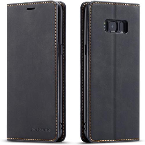 Étui De Protection Pour Samsung Galaxy S7 Edge En Cuir Fin Avec Compartiment Pour Cartes Compatible Avec Samsung Galaxy S7 Edge Noir