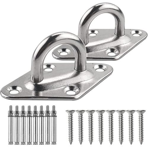 Kit de suspension de hamac M8 robuste, 1000 Lb, pour support de hamac, hamacs de yoga et brésiliens, crochets durables
