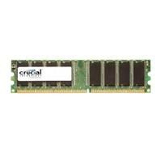 Crucial - DDR - 256 Mo - DIMM 184 broches - 400 MHz / PC3200 - CL3 - 2.5 V - mémoire sans tampon - non ECC - pour ABIT SG-80; Gigabyte GA-8IPE1000-G