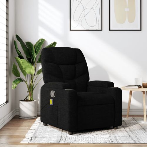 Vidaxl Fauteuil De Massage Inclinable Noir Tissu