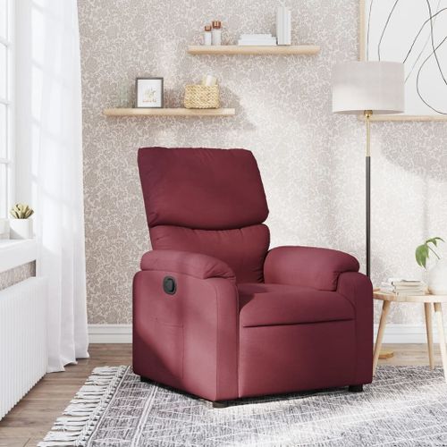 Vidaxl Fauteuil Inclinable Rouge Bordeaux Tissu