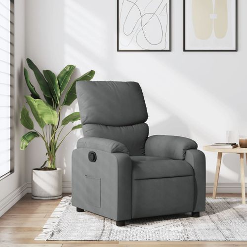 Vidaxl Fauteuil Inclinable Gris Foncé Tissu