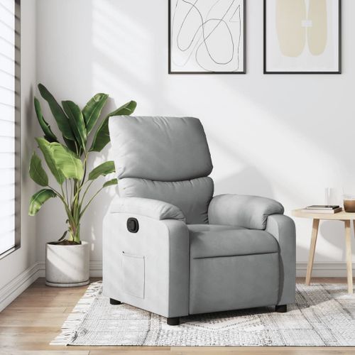 Vidaxl Fauteuil Inclinable Gris Clair Tissu