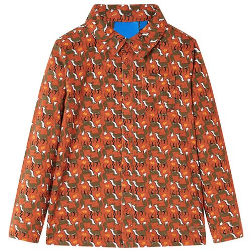 Chemise Pour Enfants Imprimé Renard Rouillé Clair 116