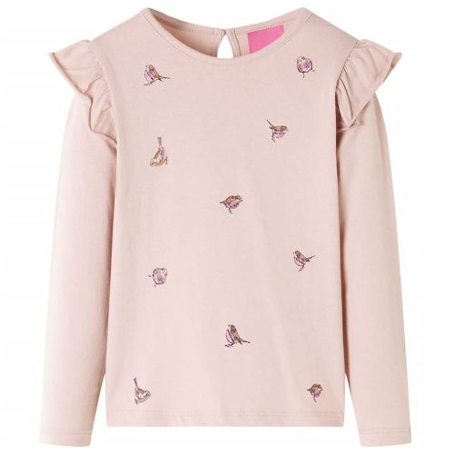 T-Shirt Pour Enfants À Manches Longues Imprimé Moineau Rose 92