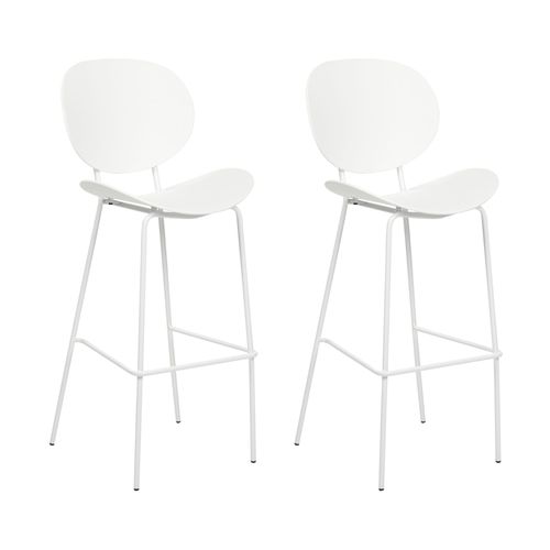 Lot De 2 Chaises De Bar Shonto Blanc