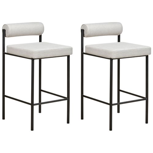 Lot De 2 Chaises De Bar Amaya Gris Clair