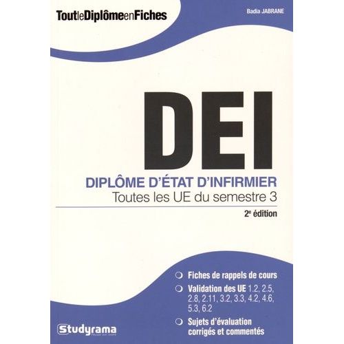 Diplôme D'etat D'infirmier - Toutes Les Ue Du Semestre 3