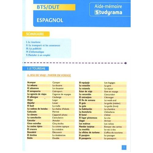 Espagnol Bts/Dut