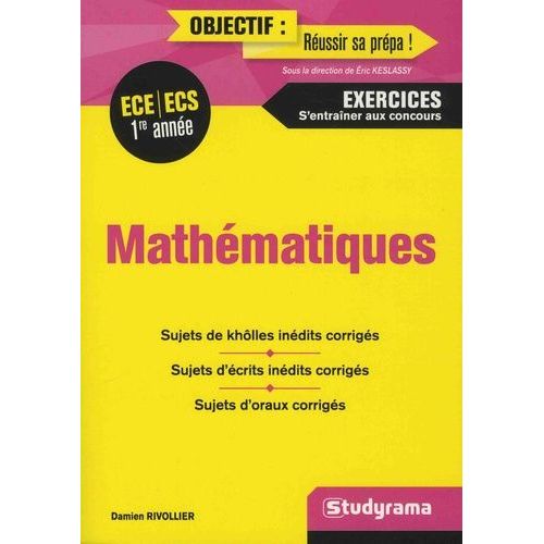 Mathématiques Ece/Ecs Première Année