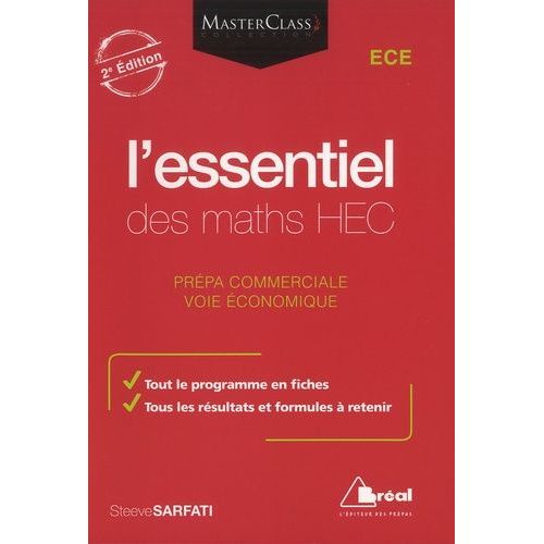 L'essentiel Des Maths Hec - Voie Économique